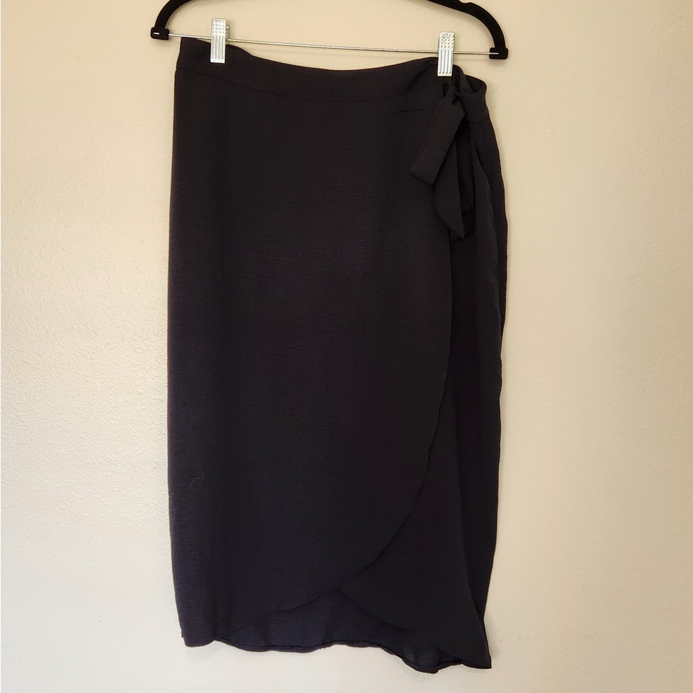 MAURICES Wrap Around Navy Blue Long Skirt Size M